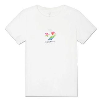 Converse (WMNS) Converse Sun Fill Star Chevron Classic T-Shirt Asia Sizing White 10022179-A01
