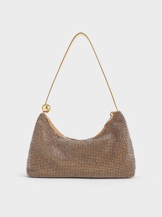 Charles & Keith Crystal-Embellished Two-Way Bag