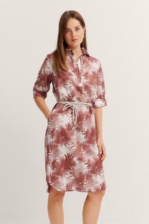 Bugatti Hemdblusenkleid BUGATTI, Damen, Gr. 34, Normalgr&ouml;ssen, rosa (730, rose), 100% Baumwolle, gebl&uuml;mt, normal, Kleider Hemdblusenkleid, mit halber Knopflei