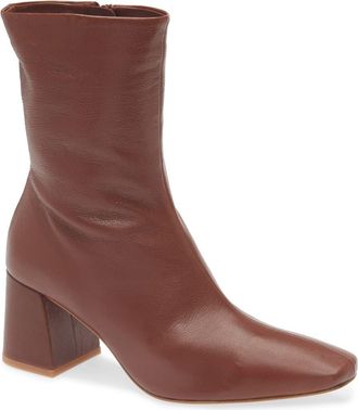 Pedro Garcia Ilisa Block Heel Boot in Auburn Leather at Nordstrom Rack, Size 8.5Us / 38.5Eu