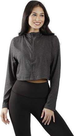 90 Degree by Reflex Half Zip Pullover Hoodie Top in Htr. Night at Nordstrom Rack, Size Xx-Large