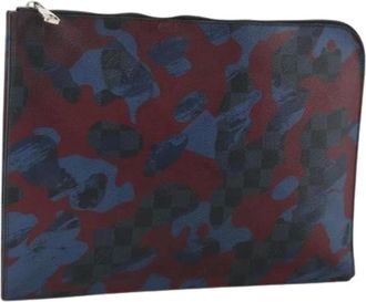 Louis Vuitton Pre-owned Clutches, female, Multicolor, Size: ONE SIZE Pre-owned Damier Cobalt Clutch