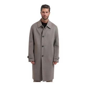 HUGO BOSS Jassen, Heren, Bruin, 2Xl, Wol, Lange Jas