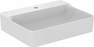Ideal Lavabo Conca 600x450x165mm, Lijado Blanco Con 1 Orificio Para Grifer&iacute;a Ideal Plus, Sin Rebosadero Ideal Standard