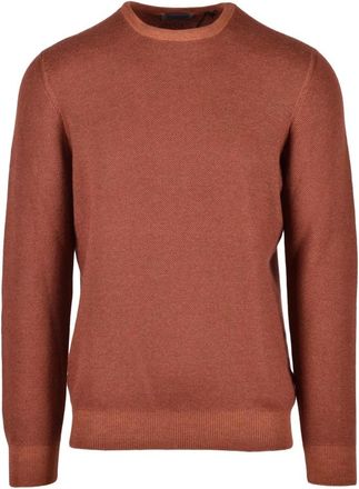 Vengera Pure wollen trui - Heren - Ronde hals truien - Bruin - 2XL - Wol - Truien & Vesten