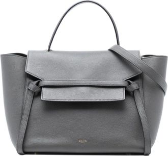 Celine Pre-owned Handbags, female, Gray, Size: ONE SIZE Pre-owned Structured Leather Handbag