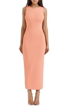 House of CB Noli-B Sleeveless Knit Maxi Dress in Peach Nectar at Nordstrom, Size X-Large