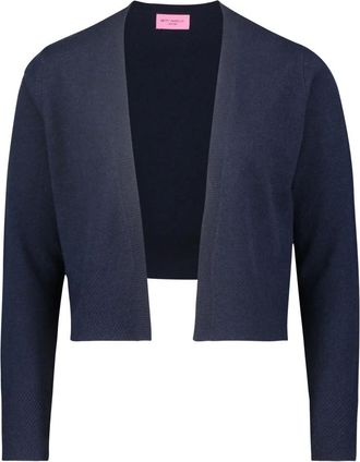 Betty Barclay Truien & Vesten, Dames, Blauw, 3Xl, Kasjmier, V-hals Fijngebreide Bolero