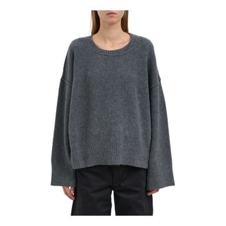 Isabel Benenato Round-neck Knitwear, female, Gray, S, Round-neck Knitwear
