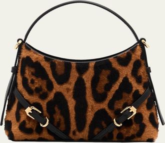 Givenchy Voyou Nano Leopard-Print Ponyhair Top-Handle Bag