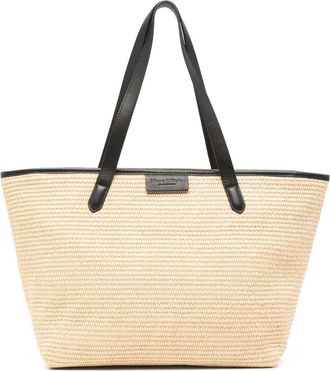 Marc O'Polo Sana tote bag - women - Cotton/Recycled Cotton/Polypropylene/Calf Leather - OS - Neutrals