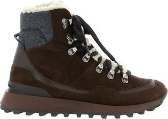 Brunello Cucinelli Enkellaarsjes - Dames - Veterlaarzen - Bruin - 37 EU - Schoenen
