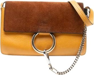 Chloé Pre-owned Cross Body Bags, female, Yellow, Size: ONE SIZE Pre-owned Leather Cross Body Bag