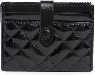 Kurt Geiger Drench Leather Card Holder in Black at Nordstrom Rack