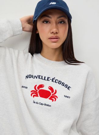 Twik Womens Oversized destination fleece sweatshirt