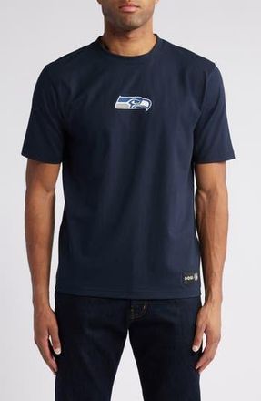 BOSS x NFL Stretch Cotton Graphic T-Shirt in Seattle Seahawks - Blue at Nordstrom Rack, Size Xxx-Large