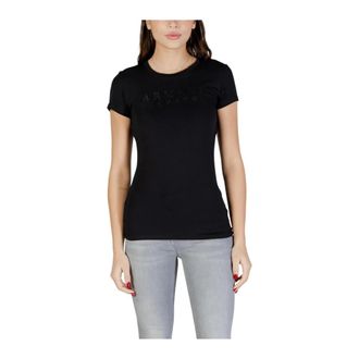 A|X Armani Exchange T-Shirts, female, Black, Size: XL Short Sleeve Round Neck T-Shirt