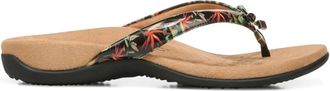 Vionic Womens Bella Ii Toe Post Sandal In Black Tropical