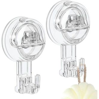 OEM Ganchos Con Ventosa, 2 Unidades, Transparentes, Desmontables, Resistentes, 3 Kg, Sin Clavos, Para Ba&ntilde;o, Cocina, Ventana, Albornoz - Crezuo