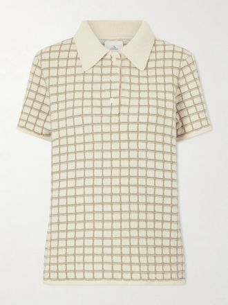 The Elder Statesman Polo In Cashmere A Quadri Ida - Verde