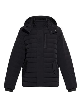 Moose Knuckles Gewatteerd jack met logopatch - Zwart