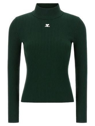 Courr&egrave;ges Bicolor Viscose Womens Cardigan