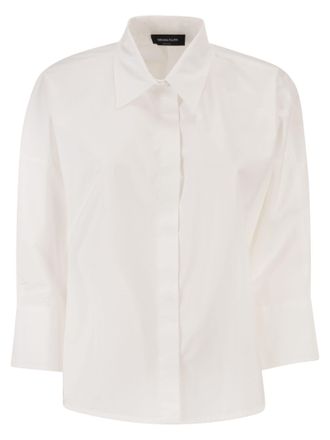 Fabiana Filippi Kurz geschnittenes Popeline-Hemd mit Detail auf der R&uuml;ckseite