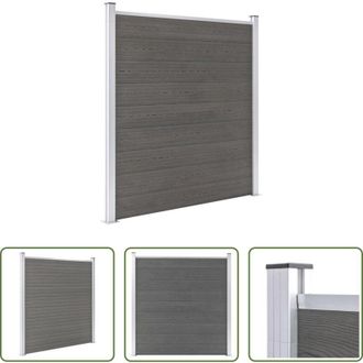 vidaXL vidaXL Recinzione modulare - Pannello di Recinzione in WPC 180x186 cm Grigio
