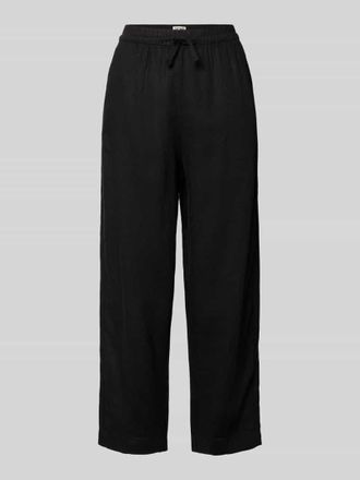 Ichi Leinenhose mit Eingrifftaschen Modell LINNO in Black, Gr&ouml;&szlig;e 34