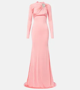 DAVID KOMA Abito lungo in raso