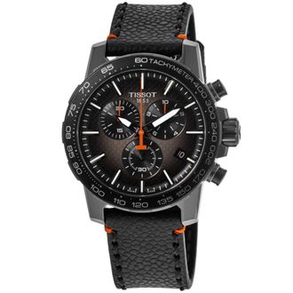Tissot Supersport Chrono Basketball Edition Black Dial Leather Strap Mens Watch T125.617.36.081.00