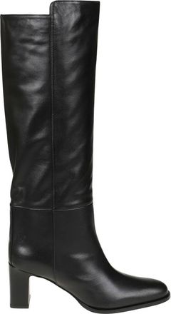 Jimmy Choo London Caly Knee Boot 65 - Dames - Laarzen met Hak - Zwart - 39 EU - Leer - Schoenen