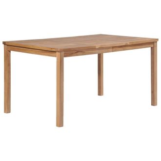 Berkfield Home Garden Table 150x90x77 cm Solid Teak Wood in Brown | Size: 150 x 90 x 77 cm
