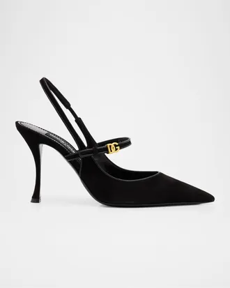 Dolce & Gabbana DG Suede Mary Jane Slingback Pumps