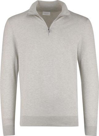 Profuomo Half zip pullover beige Profuomo tencel
