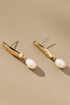 Ettika Liquid Luxe Pearl Earrings