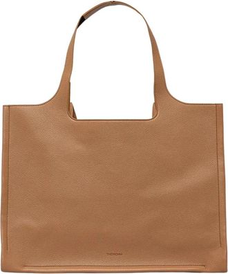 Themoir&egrave; Grote Shopper Tas - Dames - Shoppers - Bruin - ONE Size - Leer - Tassen