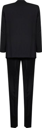 Kiton Mens Suit Single-Breasted Black Virgin Wool Suits