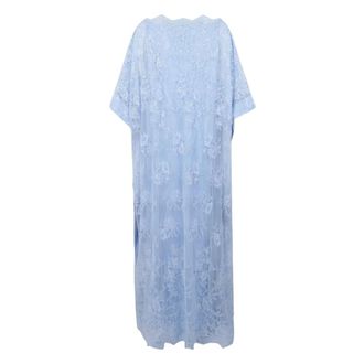 Self Portrait Embellished Lace Kaftan - Dames - Maxi kleedjes - Blauw - S - Katoen - Kleedjes