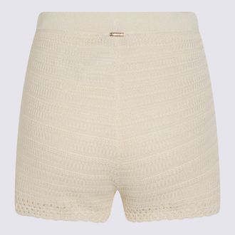 Twin-Set Womens Shorts Parchment Vi Pa