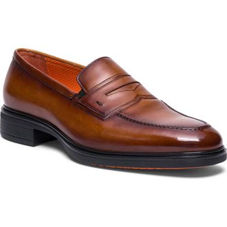Santoni Easy Penny Loafer in Light Brown at Nordstrom Rack, Size 10.5