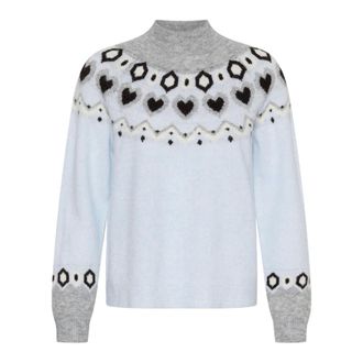 Cream Gebreide kleding - Dames - Truien - Blauw - Maat: XL