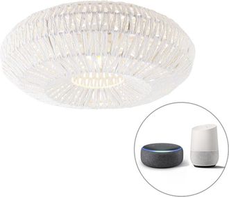 QAZQA Smart Retro Ceiling Light White Incl. Wifi A60 - Lina