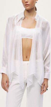 Nocturne Tie-Detail Shirt in Ivory at Nordstrom, Size Large/x-Large