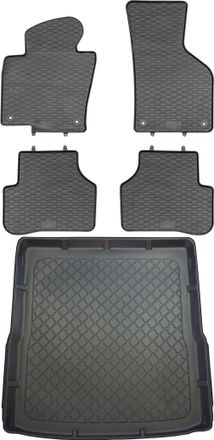 OEM Volkswagen Passat B6 Kombi De 2005 A Septiembre De 2010. Juego De Alfombrillas De Goma Para Coche Y Alfombrilla Para Maletero