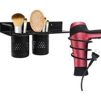 OEM Soporte De Pared Adhesivo De Aluminio Para Secadores De Pelo, Soporte Para Secador De Ba&ntilde;o, Soporte Para Secador Y Plancha De Pelo Con Clips Para Cabl