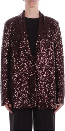 Manila Grace Sequin Blazer - Dames - Blazers - Bruin - XS - Polyester - Jassen