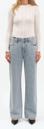 Daze 1999 Crystal Bow High Waist Straight Leg Jeans In Lovers Knot