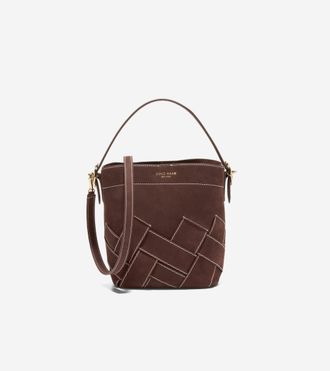 Cole Haan Womens Alexandria Small Bucket Crossbody Bag - Brown
