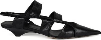 Bottega Veneta BV Point Sandalen - Dames - Pumps - Zwart - 37 1/2 EU - Leer - Schoenen